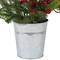 2ft. Pre-Lit Potted Mixed Pine, Berry & Cardinals Christmas Tree, Warm White LED Lights